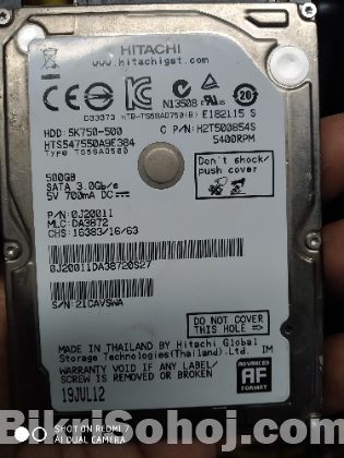 500 GB Laptop Hard Disk (HDD)